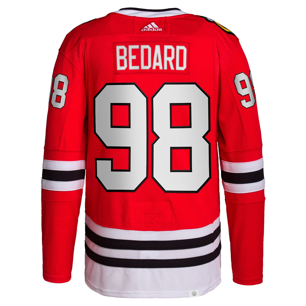 Men's Connor Bedard Chicago Blackhawks Adidas Red Home Primegreen Authentic Pro Jersey