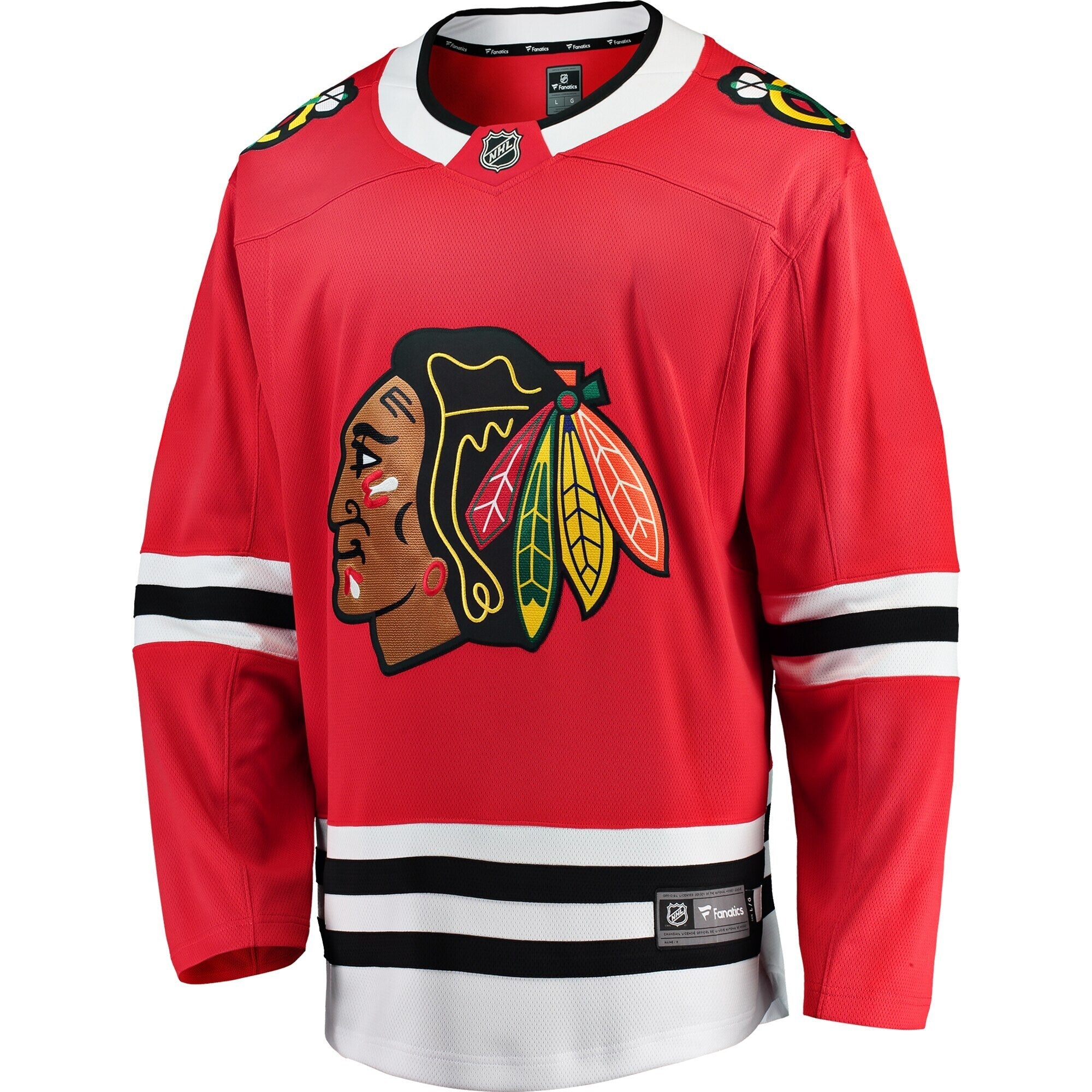 Men's Chicago Blackhawks Fanatics Red Blank Breakaway Home Jersey