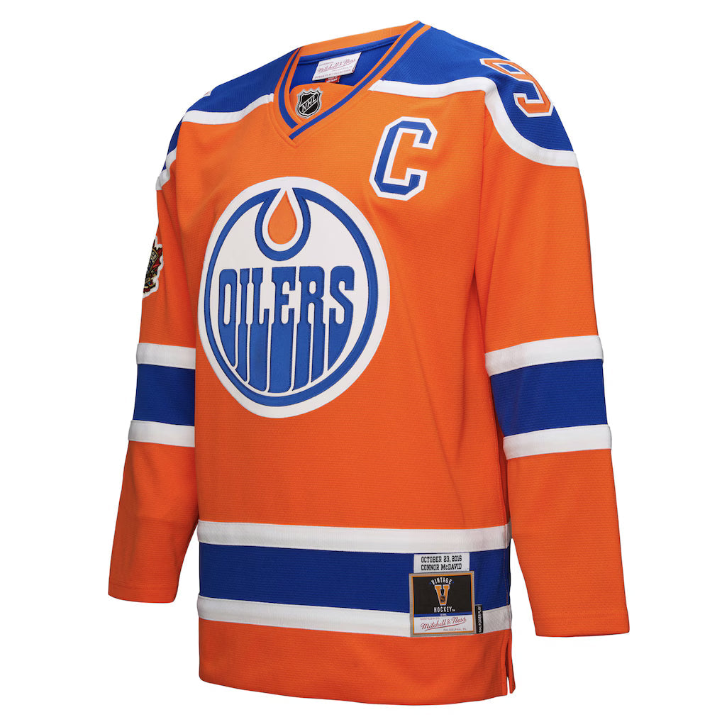 Men's Connor McDavid Edmonton Oilers Mitchell & Ness Power Play Jersey - Orange