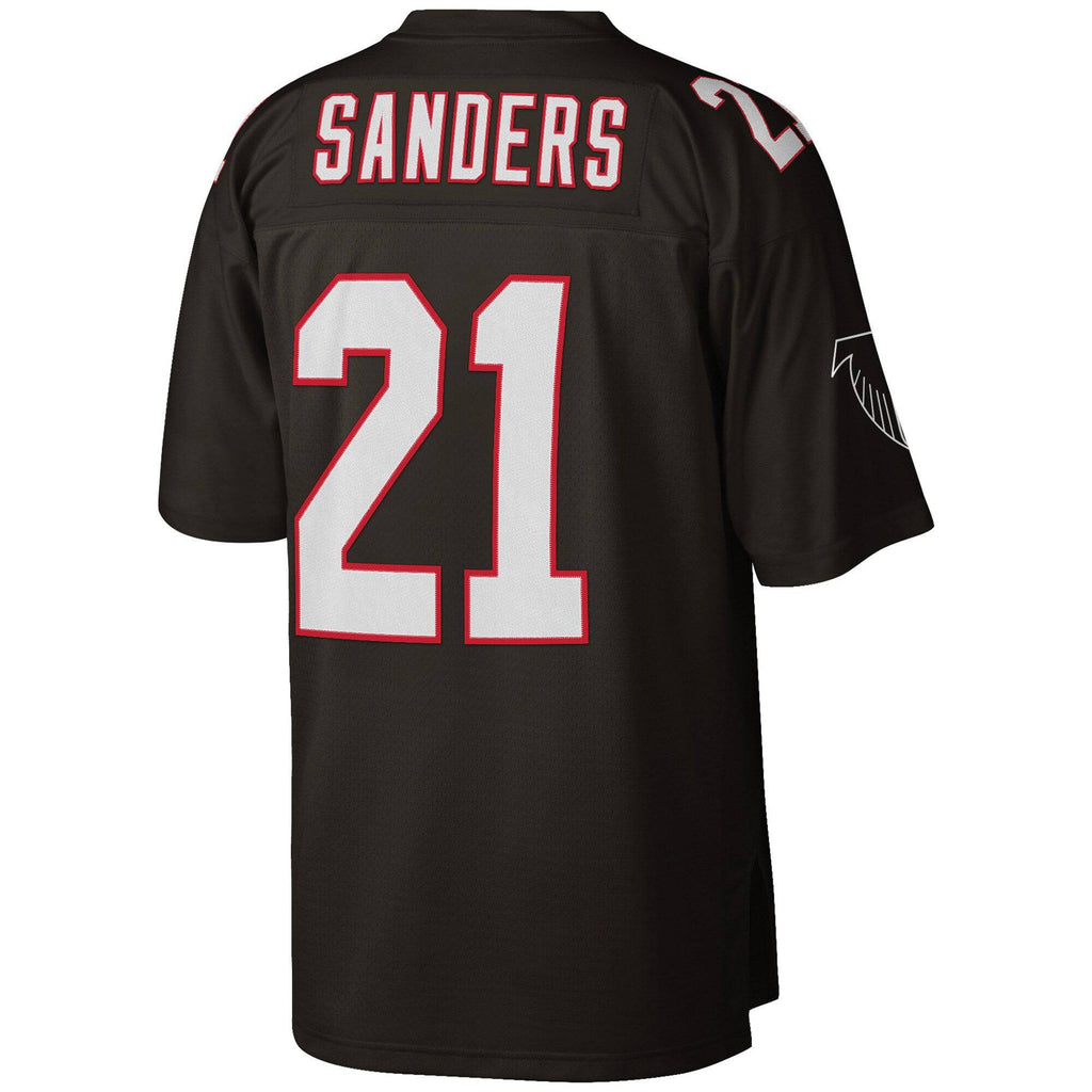 Mens Atlanta Falcons Deion Sanders Mitchell & Ness Black 1992 Retired Player Vintage Replica Jersey