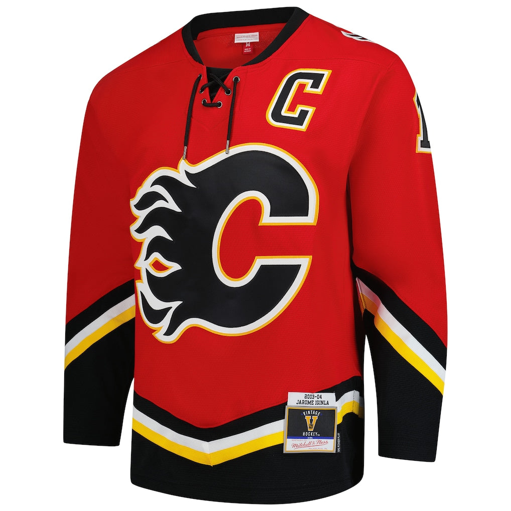 Men's Jerome Iginla Calgary Flames Red Mitchell & Ness Power Play Jersey