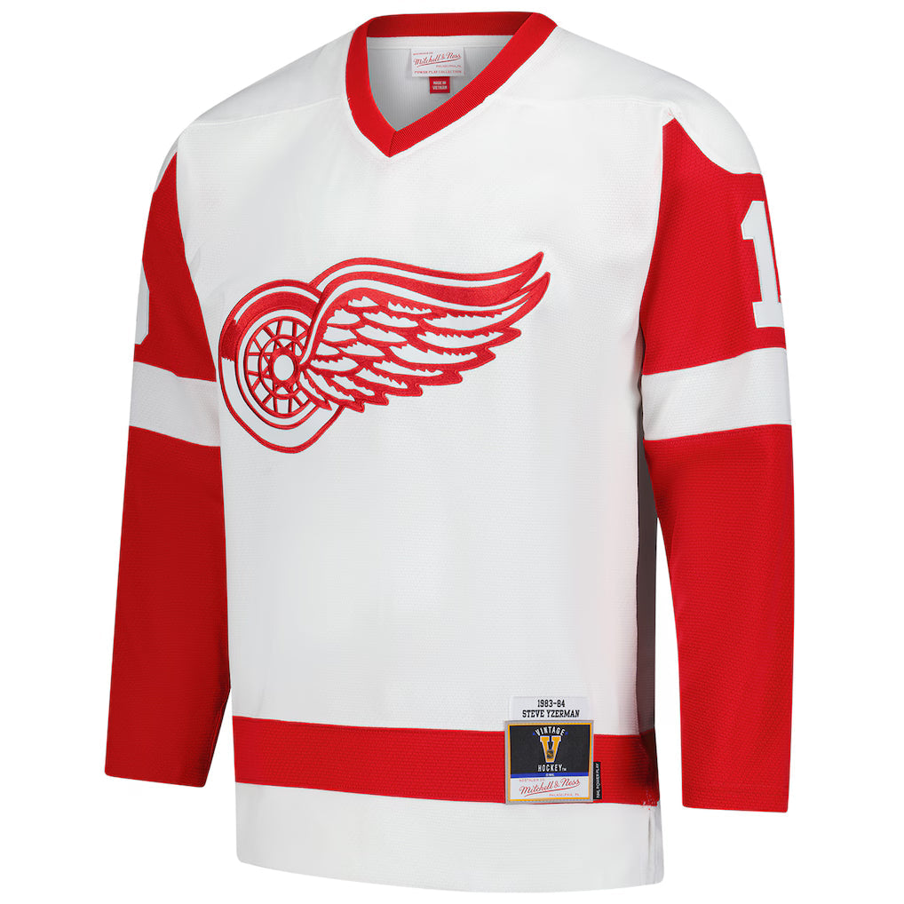 Men's Steve Yzerman Detroit Red Wings 1983-84 White Mitchell & Ness Power Play Jersey