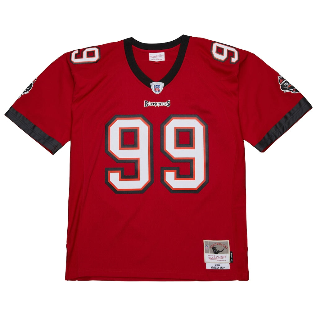 Warren Sapp Tampa Bay Buccaneers 2002 Mitchell & Ness Legacy Replica Jersey - Red
