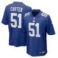 Men's Abdul Carter New York Giants Blue Nike Game Replica Jersey