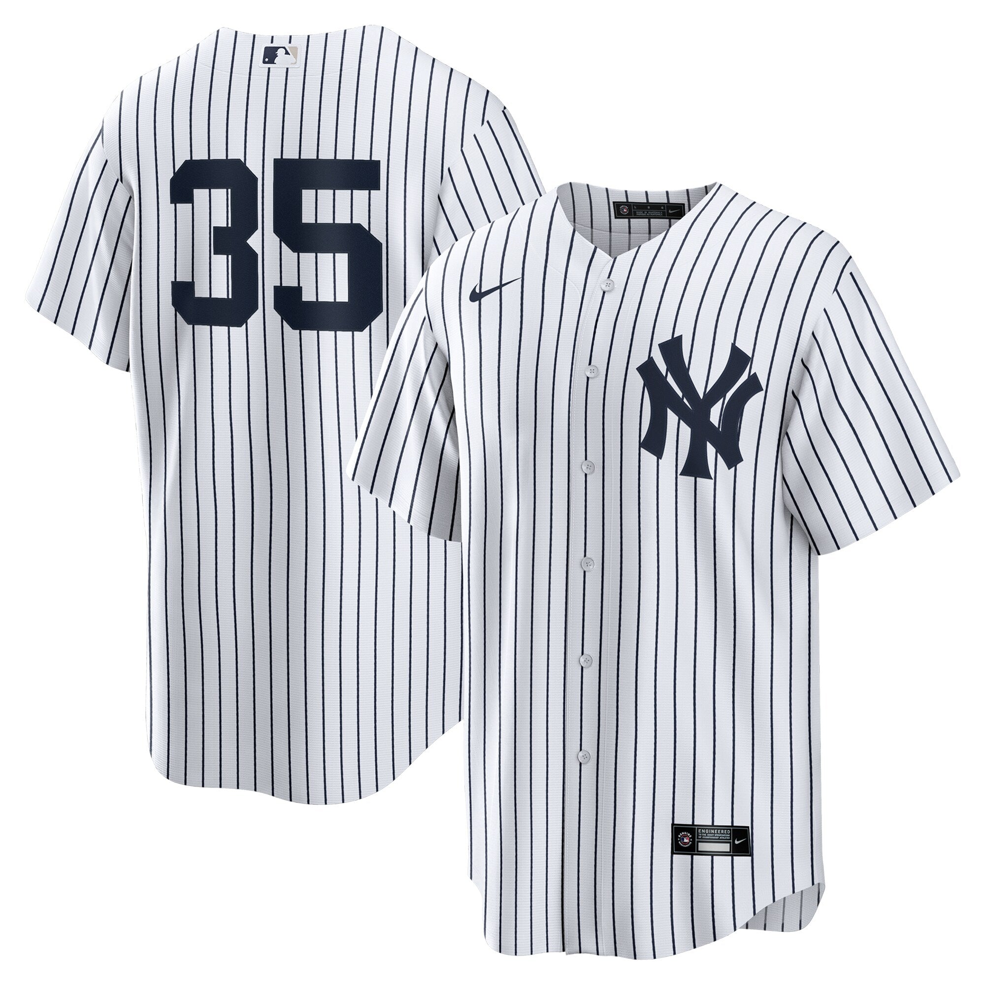 Men's Nike Cody Bellinger #35 White New York Yankees Home Official Replica Player Jersey