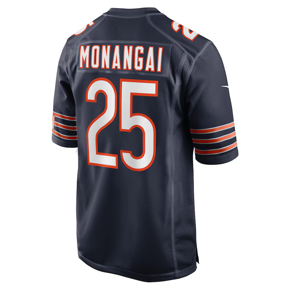 Youth Kyle Monangai Chicago Bears Navy Nike Game Jersey
