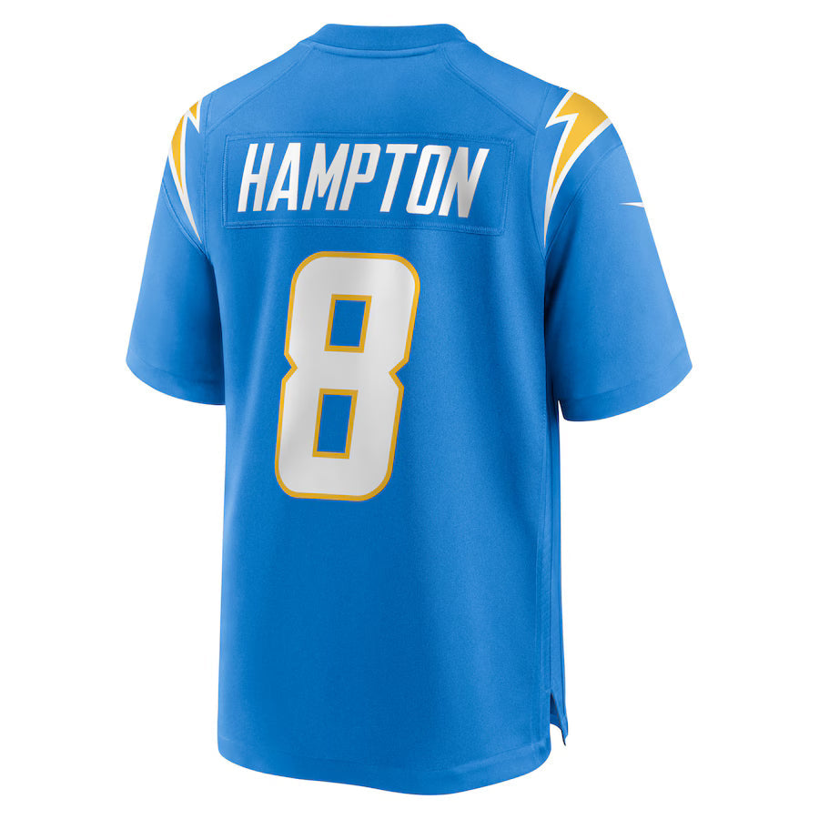 Men's Omarion Hampton Los Angeles Chargers Powder Blue Nike Game Jersey