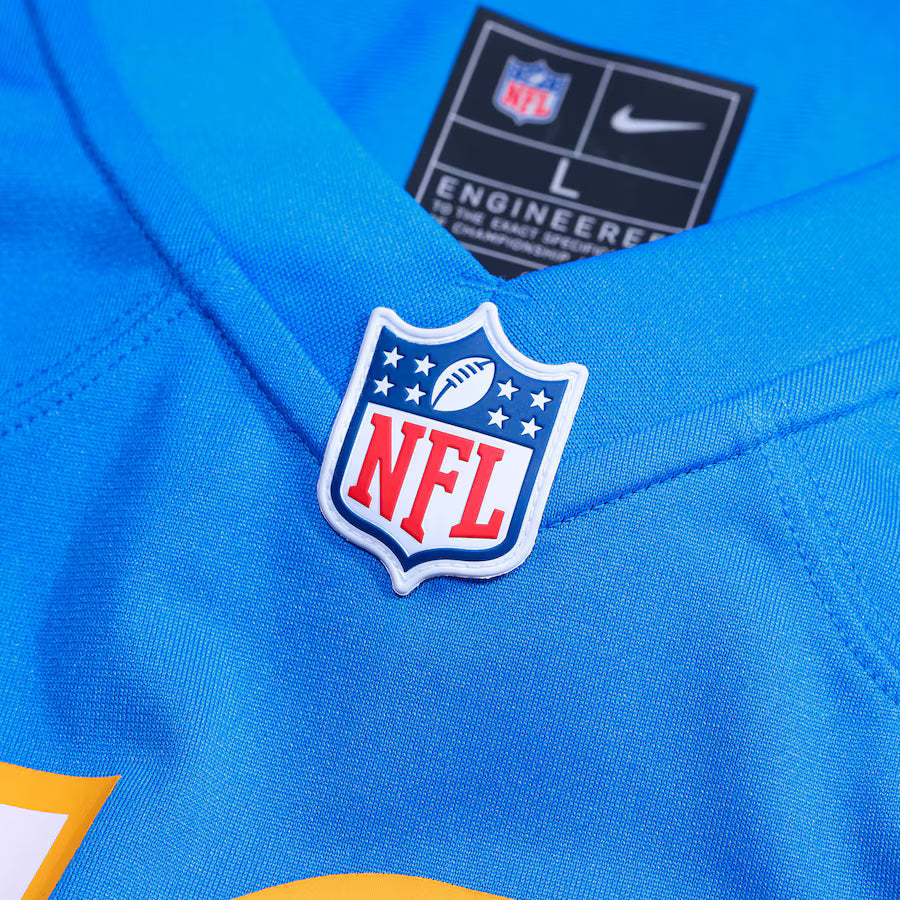 Men's Omarion Hampton Los Angeles Chargers Powder Blue Nike Game Jersey