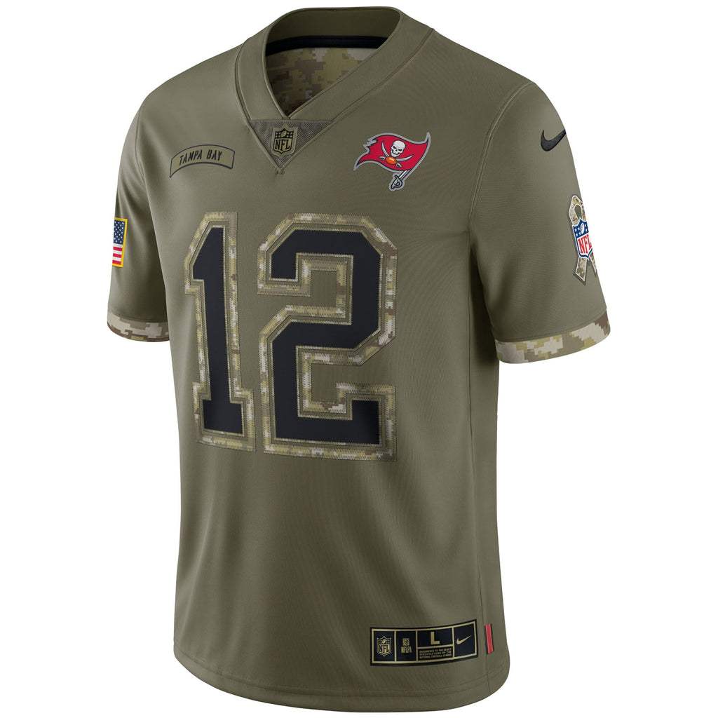Men's Tom Brady Tampa Bay Buccaneers Nike Salute To Service Limited Jersey - Olive