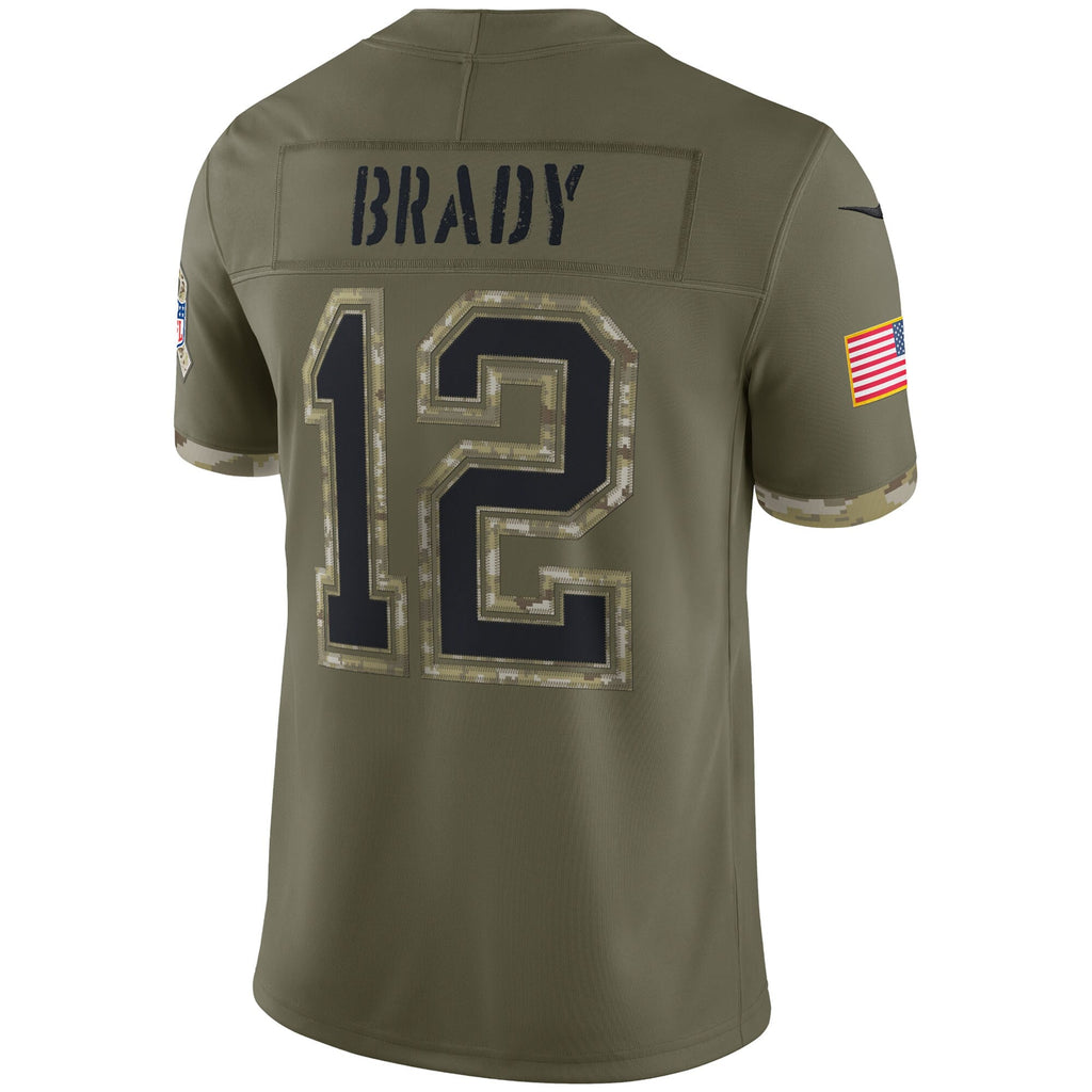 Men's Tom Brady Tampa Bay Buccaneers Nike Salute To Service Limited Jersey - Olive