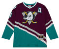 Men's Teemu Selanne Anaheim Ducks Mitchell & Ness 1996/97 Blue Line Player Jersey -Purple