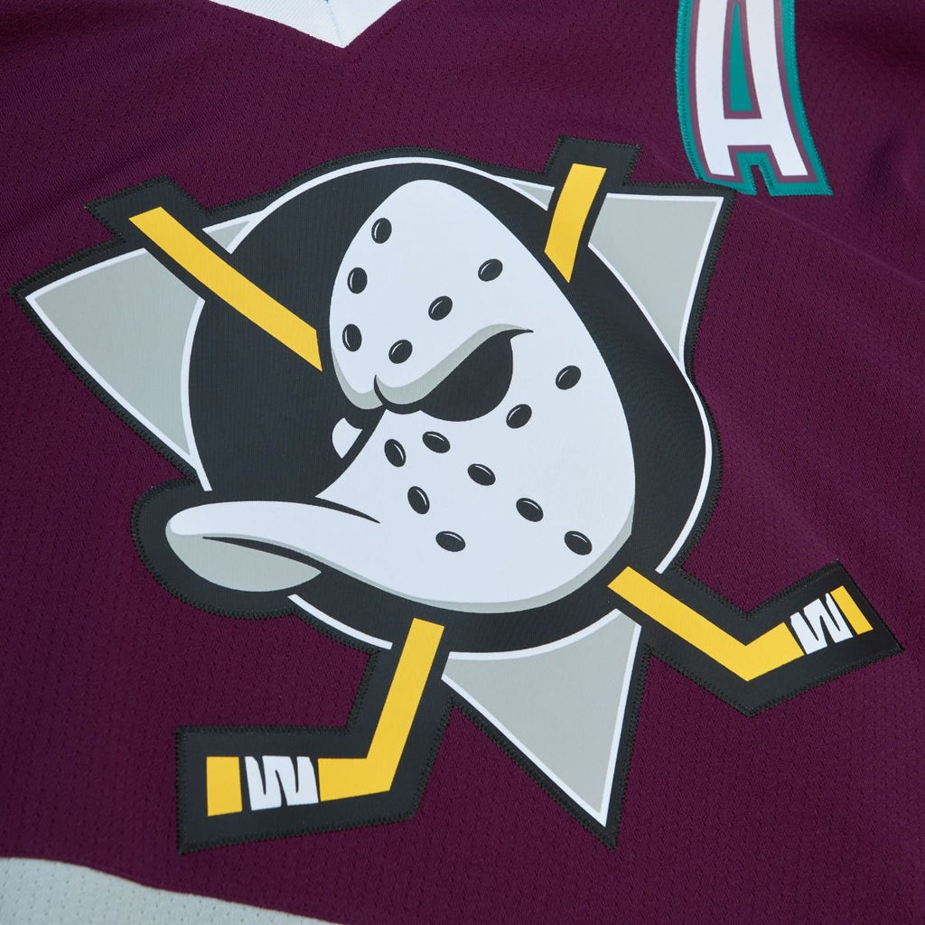 Men's Teemu Selanne Anaheim Ducks Mitchell & Ness 1996/97 Blue Line Player Jersey -Purple