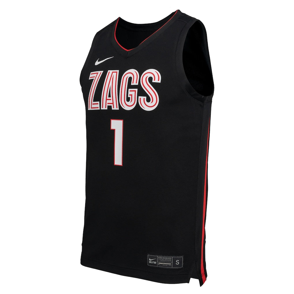 Gonzaga Bulldogs Nike Replica Basketball Jersey - Black