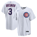Mens Chicago Cubs Alex Bregman White Home Premium Twill Replica Jersey