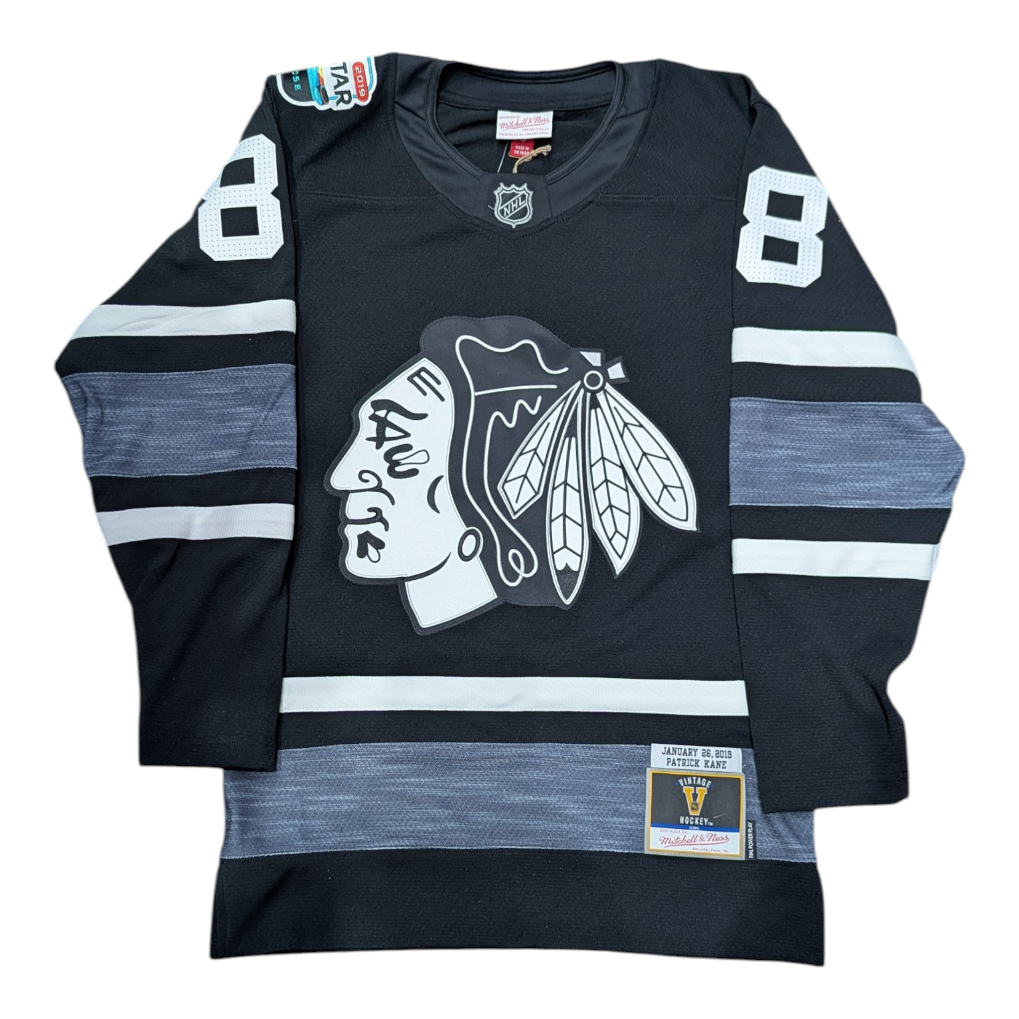 Men's Patrick Kane Chicago Blackhawks 2019 All Star Black Mitchell & Ness Power Play Jersey