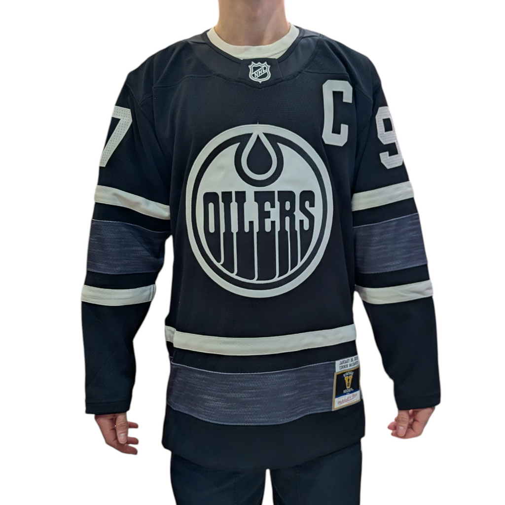 Men's Connor McDavid Edmonton Oilers 2019 All Star Black Mitchell & Ness Power Play Jersey