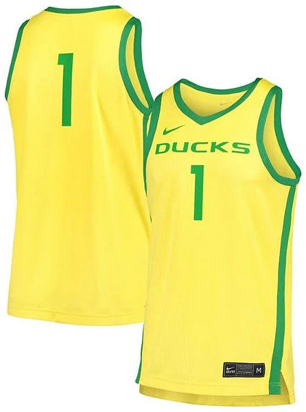 Men's Oregon Ducks Nike Alternate Replica #1 Basketball Jersey – Yellow