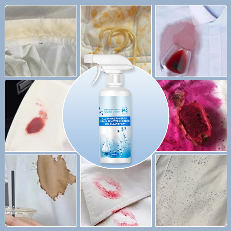 🔥50% OFF🎉All-in-One Powerful Stain Remover Clothes Dry-Clean Spray