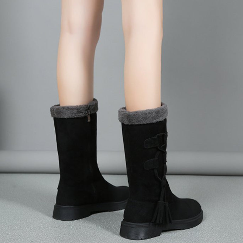 ⚡Black Friday Flash Deal! 👢Women's Warm Mid-Calf Boots with Side Zipper 🔥