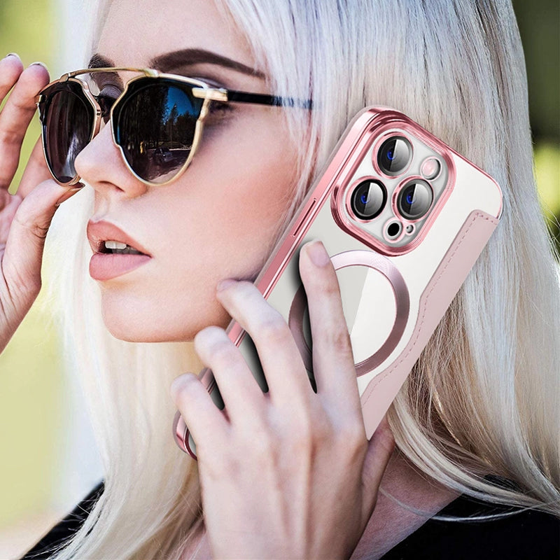 2025 New leather textured flip mobile phone case for iPhone