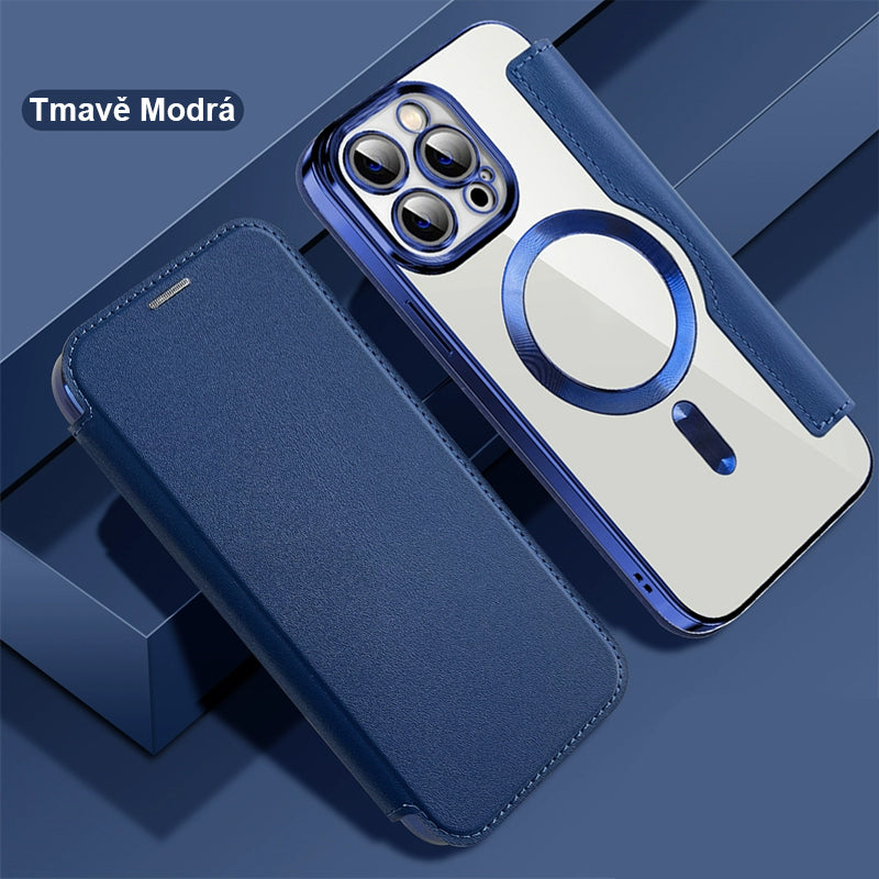 2025 New leather textured flip mobile phone case for iPhone