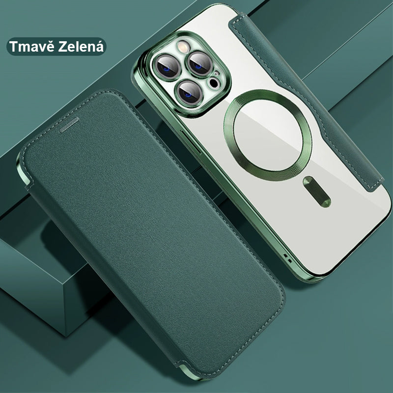 2025 New leather textured flip mobile phone case for iPhone