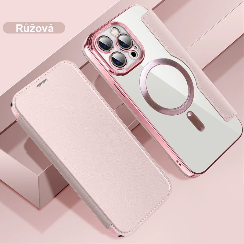 2025 New leather textured flip mobile phone case for iPhone