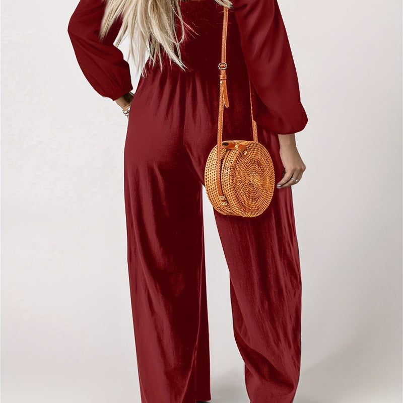 🎉🛍️Hot Promotion 50% OFF💃2026 New Women's Casual Long Sleeve Wide Leg Pants Jumpsuit