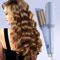 💇‍♀️🔥 Hair Crimper & Curling Wand for Beach Waves with Ionic Technology, Dual Voltage & Lightweight Design, Reducing Frizz & Damage, Perfect for Travel