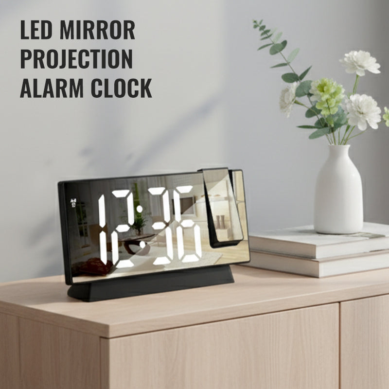 ⏳Time-limited Special⏰LED Mirror Projection Alarm Clock🕰️