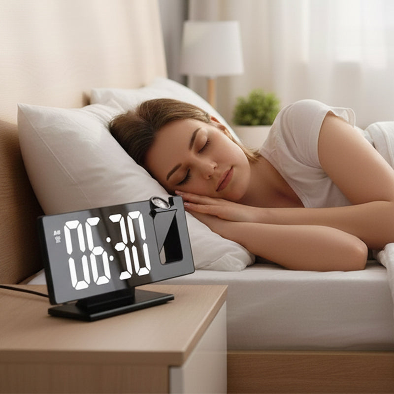 ⏳Time-limited Special⏰LED Mirror Projection Alarm Clock🕰️