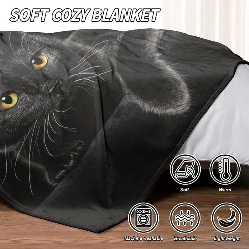 ⏳LAST DAY SALE 50% OFF!⏰🐱Black Cat All-Season Cozy Blanket
