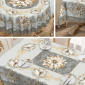 💮🍽️ Limited-Time 50% Off! Elegant Waterproof Embossed Floral Tablecloth – Oil-Resistant, Wrinkle-Free & Machine Washable