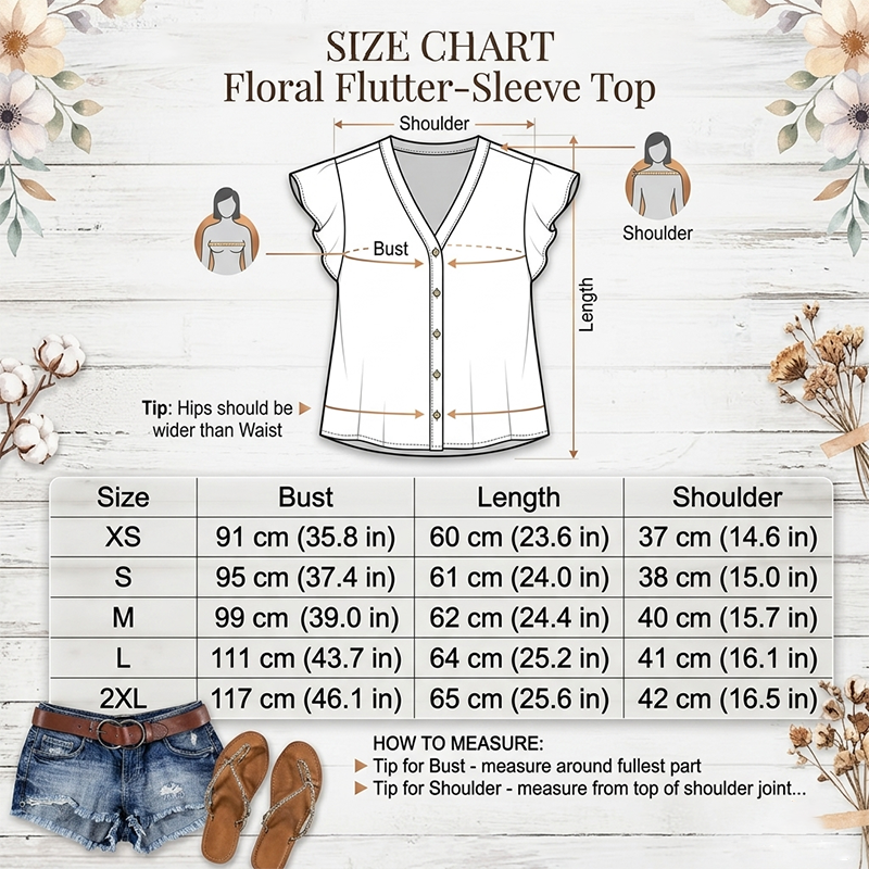 Women's V-Neck Floral Print Button-Down Blouse☀️Delivered within 5 working days👜