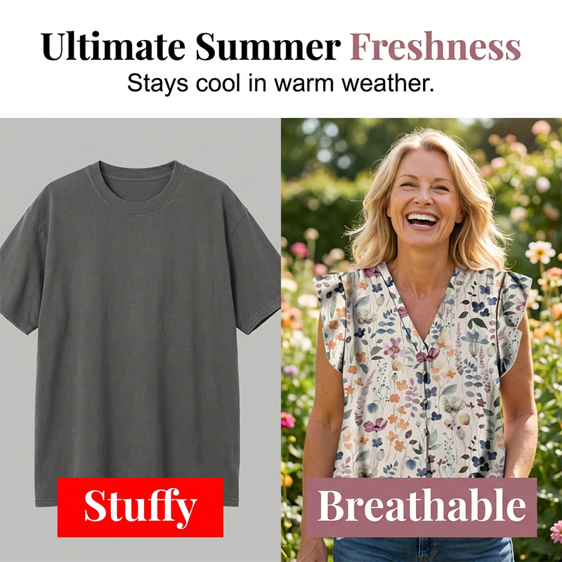Women's V-Neck Floral Print Button-Down Blouse☀️Delivered within 5 working days👜