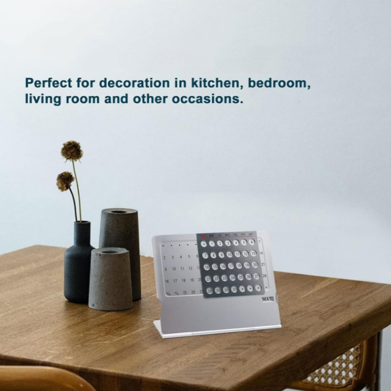Aluminum Perpetual Desk Calendar