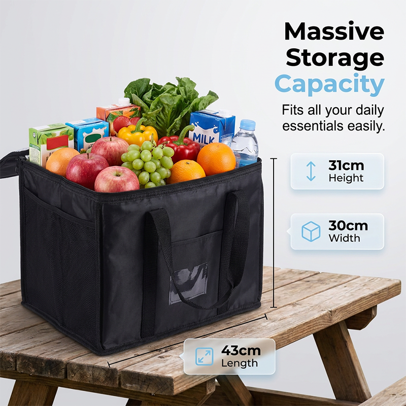 3-Layer Insulated Cooler Bag 🧊🛒 – Leakproof, Large Capacity, Heavy-Duty Carry Handles