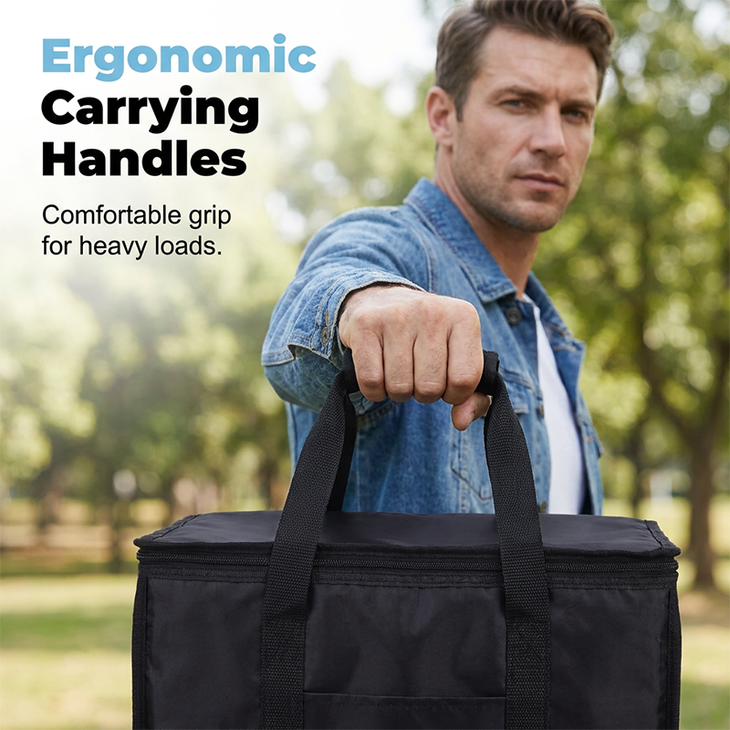 3-Layer Insulated Cooler Bag 🧊🛒 – Leakproof, Large Capacity, Heavy-Duty Carry Handles
