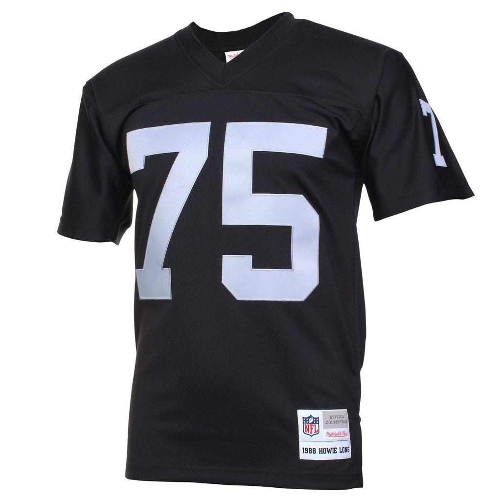 Mens Las Vegas Raiders Howie Long Mitchell & Ness Black Retired Player Vintage Replica Jersey