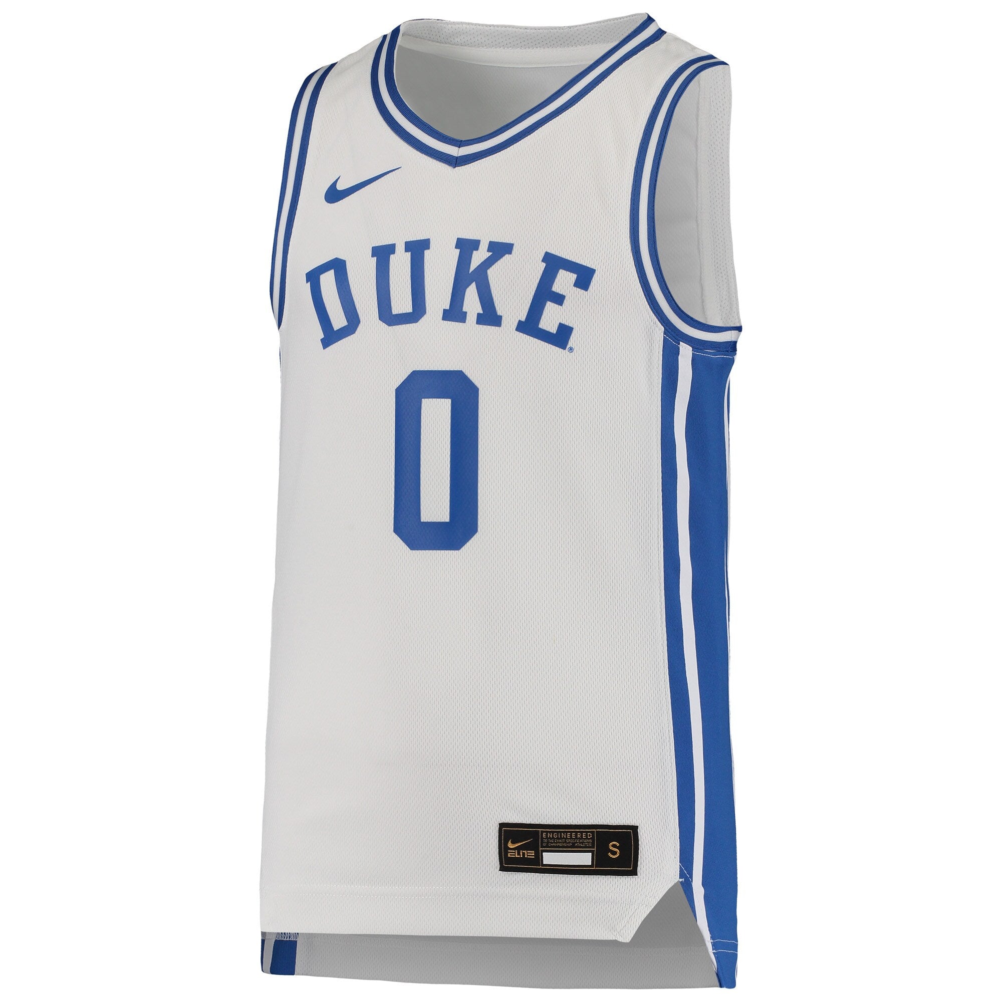 Men's Duke Blue Devils Nike Replica #0 Basketball Jersey -White