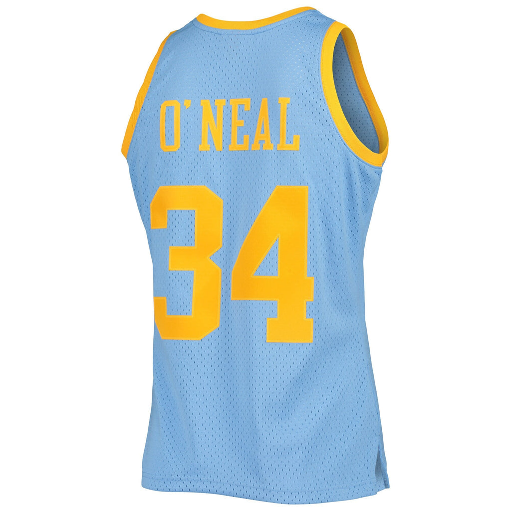 Men's Shaquille O'Neal Los Angeles Lakers Mitchell & Ness 2001-02 Hardwood Classics Swingman Jersey - Powder Blue
