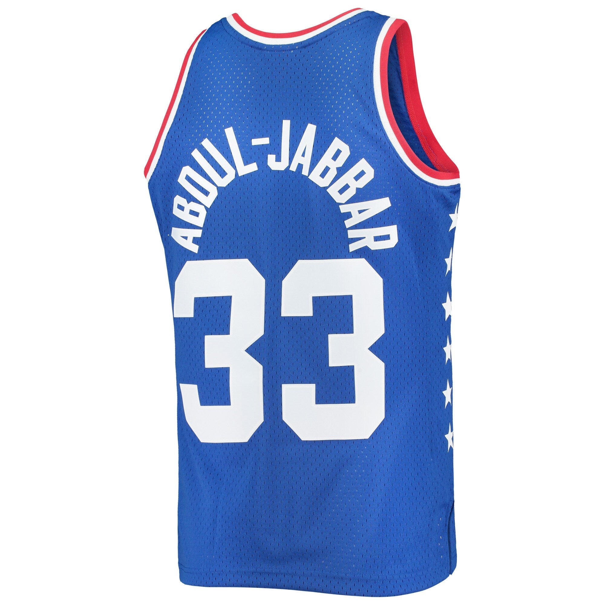 Men's Mitchell & Ness Kareem Abdul-Jabbar Royal Western Conference 1985 NBA All-Star Game Swingman Jersey