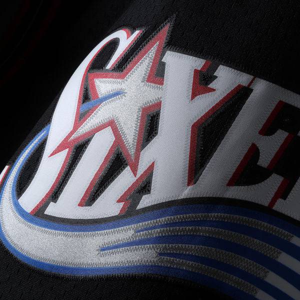 Men's Allen Iverson Philadelphia 76ers 2000-2001 Swingman Black Replica Jersey By Mitchell & Ness