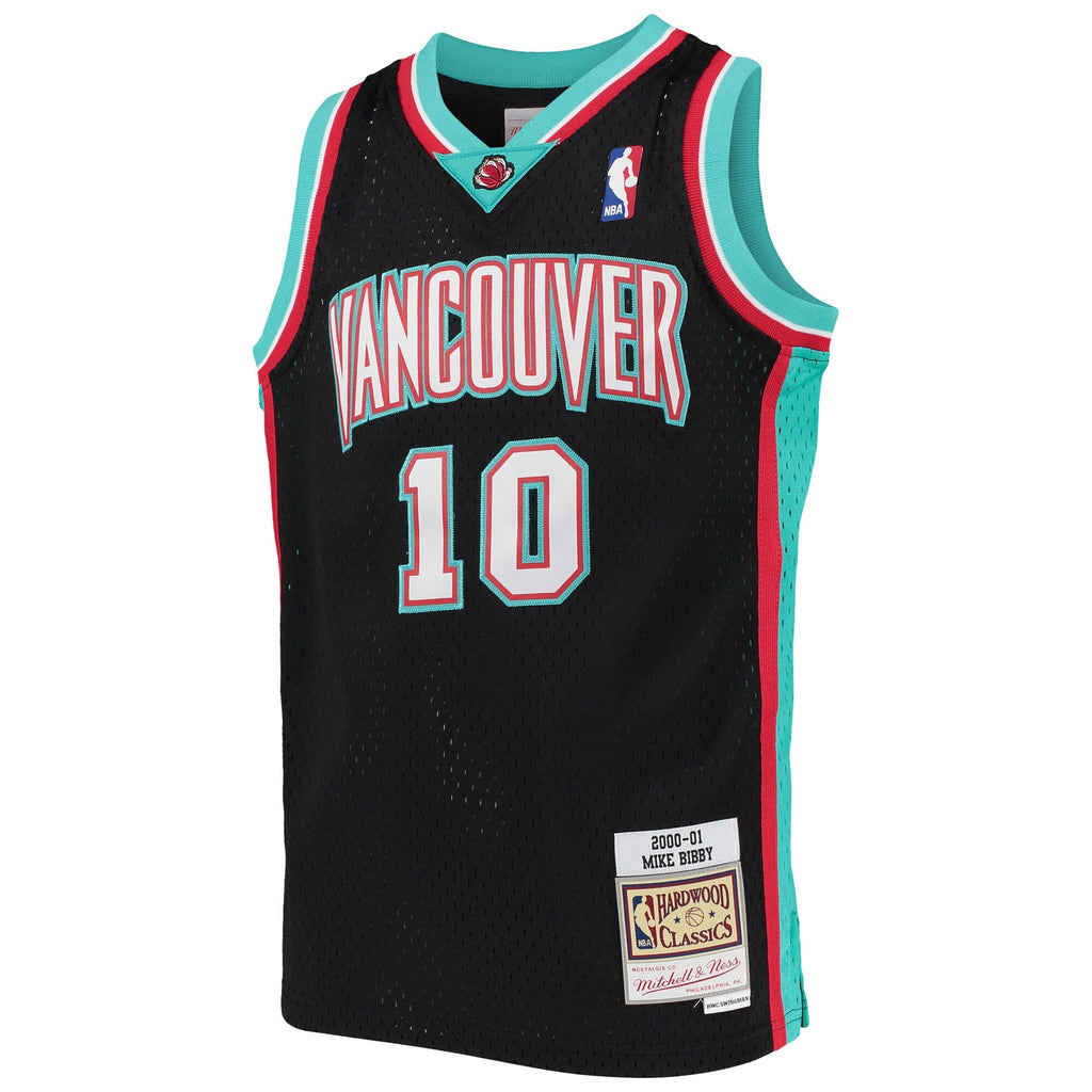 Youth Vancouver Grizzlies Mike Bibby Mitchell & Ness Black 2000-01 Hardwood Classics Swingman Jersey