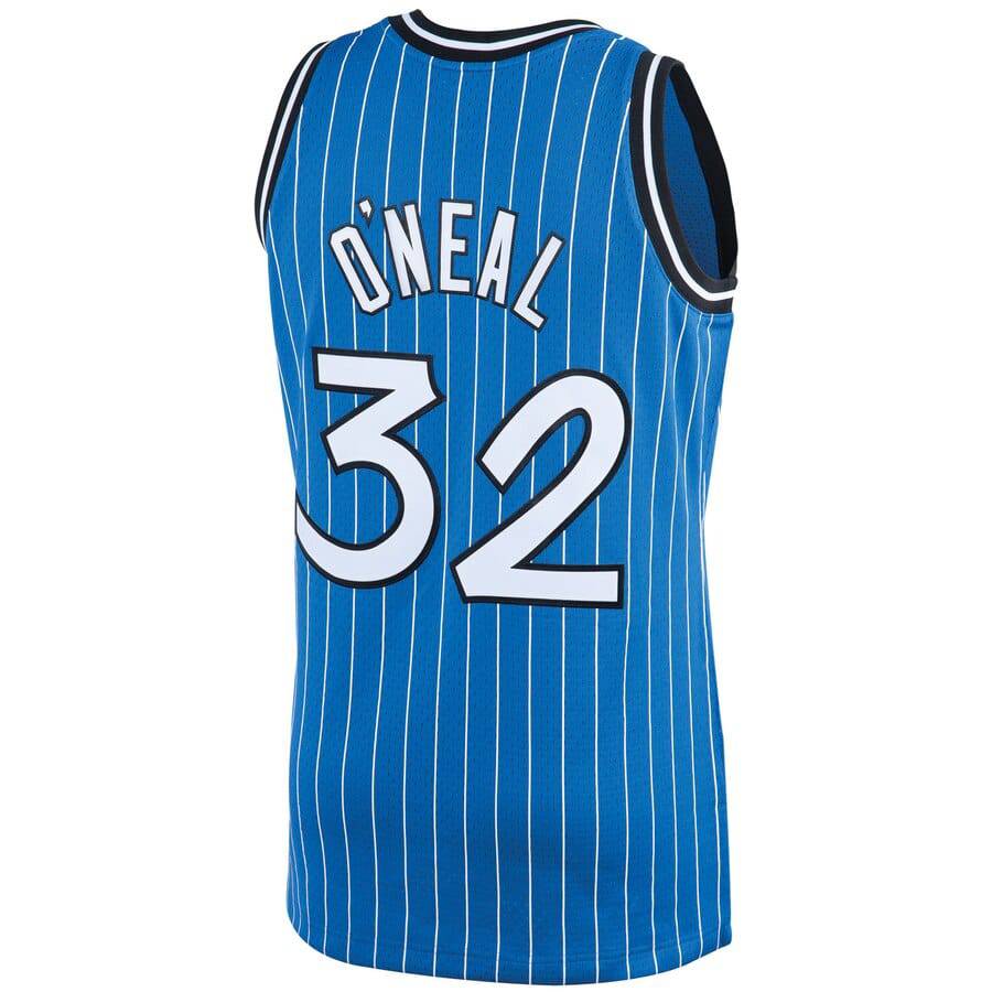 Men's Shaquille O'Neal Orlando Magic 1994-95 Blue Swingman Replica Jersey By Mitchell & Ness