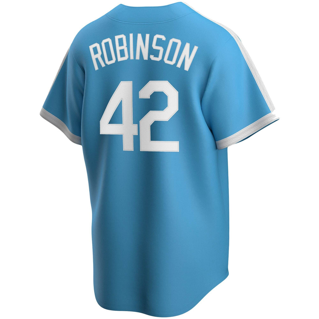 Men's Jackie Robinson Brooklyn Dodgers Nike Light Blue Alternate Cooperstown Collection Team Jersey