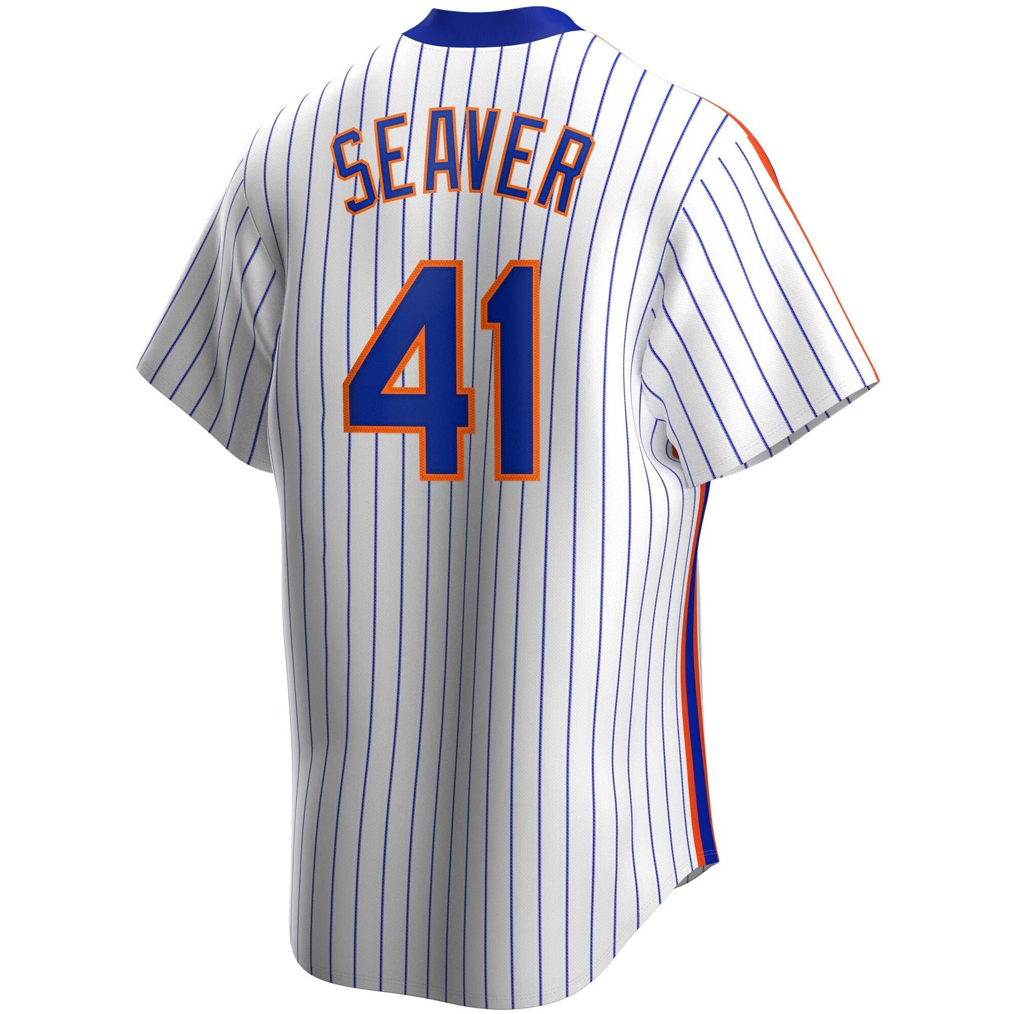 Men's Nike Tom Seaver New York Mets Cooperstown Collection Royal Pinstripe Replica Jersey