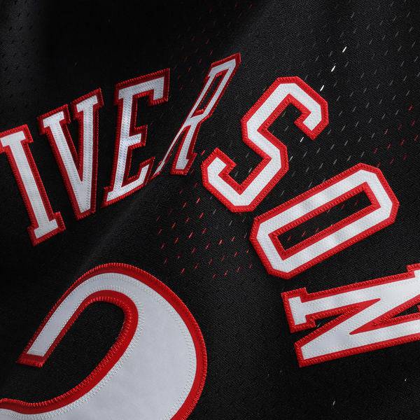 Men's Allen Iverson Philadelphia 76ers 2000-2001 Swingman Black Replica Jersey By Mitchell & Ness