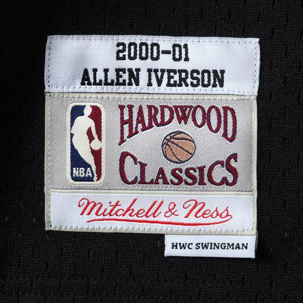 Men's Allen Iverson Philadelphia 76ers 2000-2001 Swingman Black Replica Jersey By Mitchell & Ness