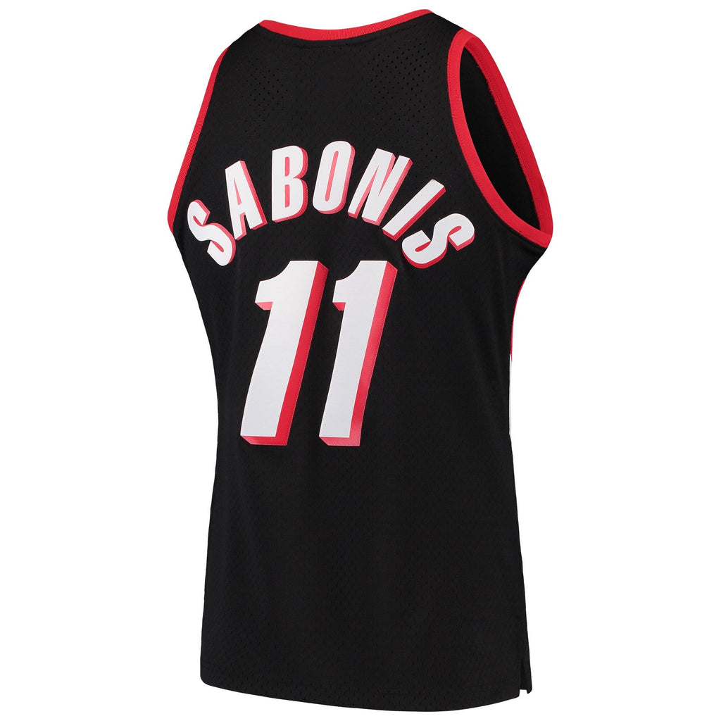 Men's Arvydas Sabonis Portland Trail Blazers Mitchell & Ness Hardwood Classics Swingman Jersey - Black